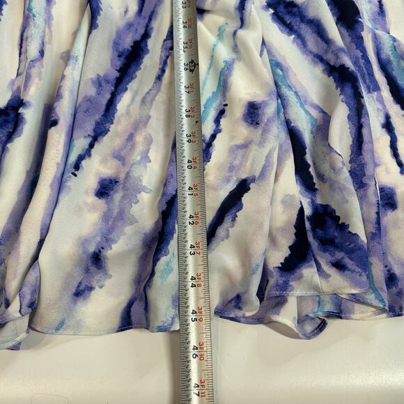 Lulus Ingenue Purple Print Two-Piece Maxi Dress Womens Large Watercolor Travel - Picture 5 of 13